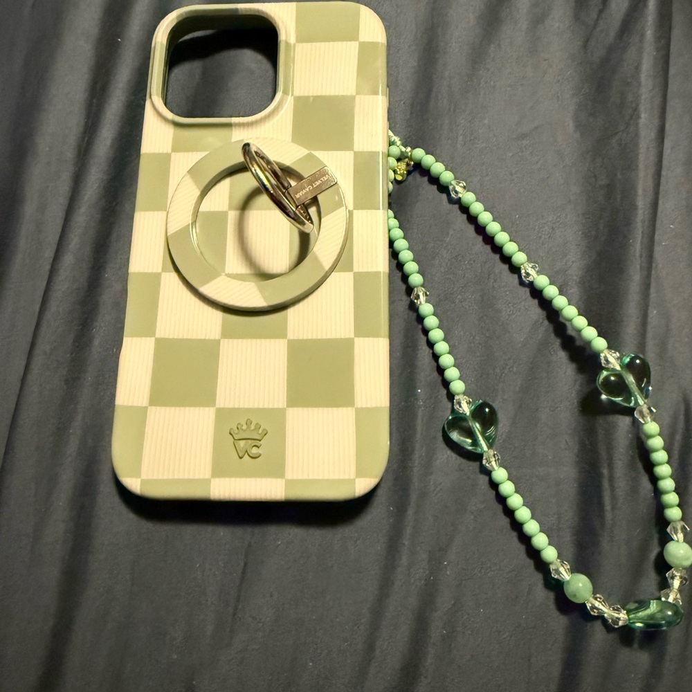Velvet Caviar Green Phone Case with Strap